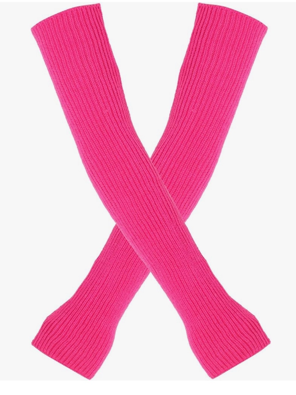 Amazon Bright Pink Ribbed Knit Arm Warmers